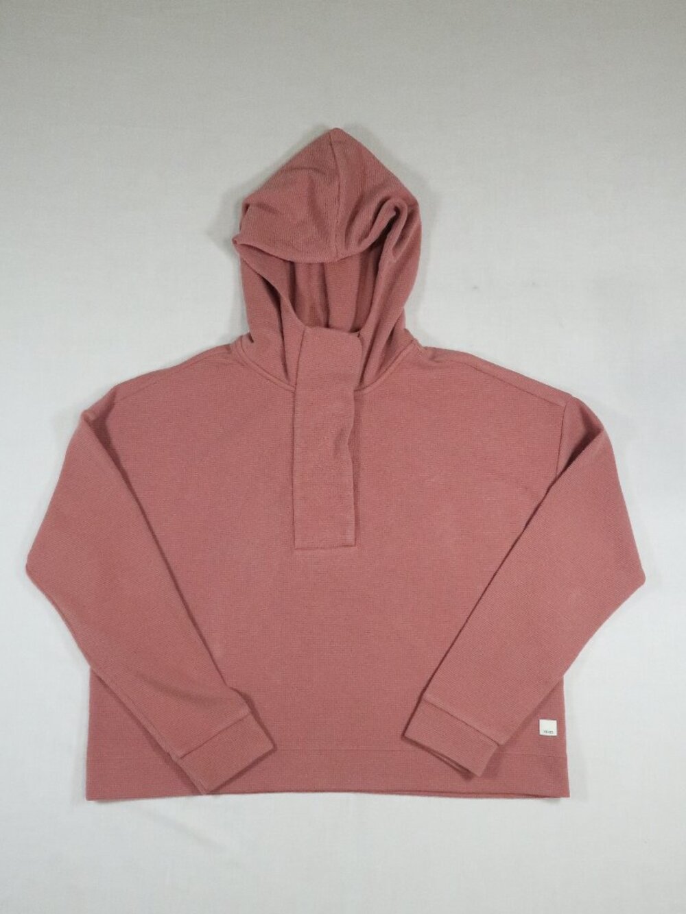 Vuori Women's Bayview Thermal Waffle Knit Hooded Pullover Snap Neck